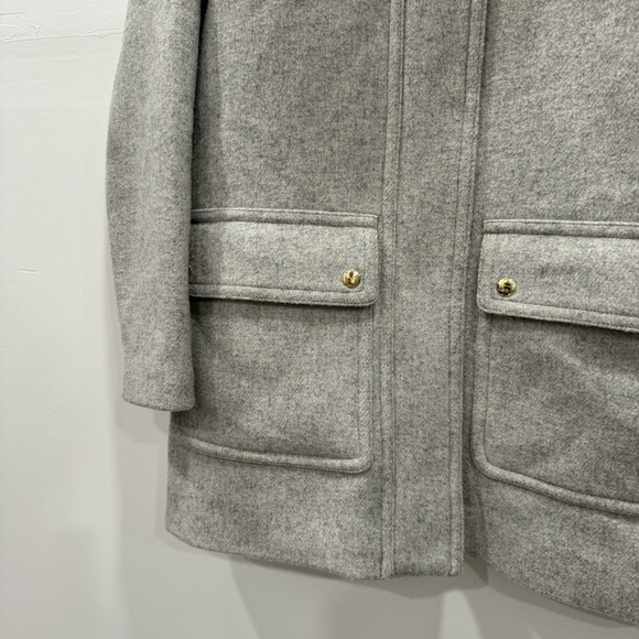 J. Crew Vail Parka Wool Blend Coat Light Grey Size 00 - Picture 3 of 11